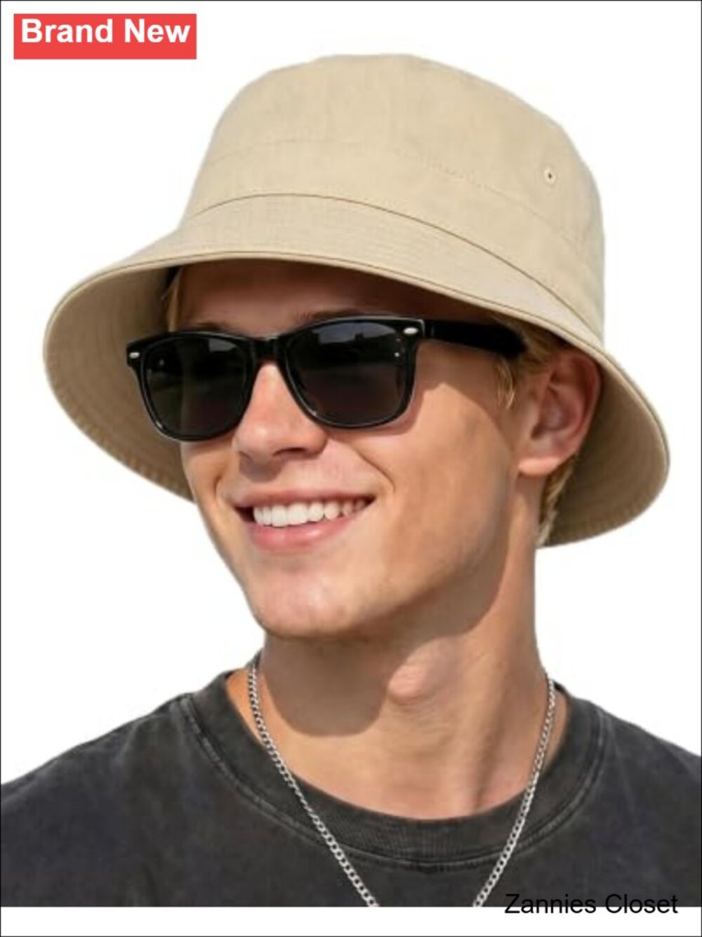 🤠 Cotton Sun Bucket Hat Summer Beach Golf Fishing Adjustable Unisex